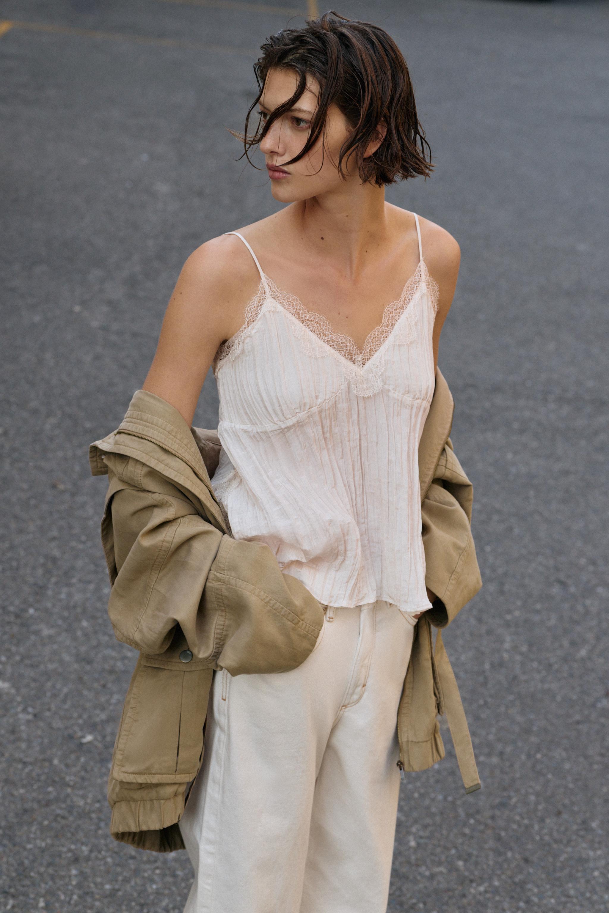 TOP STYLE LINGERIE EFFET FROISSÉ